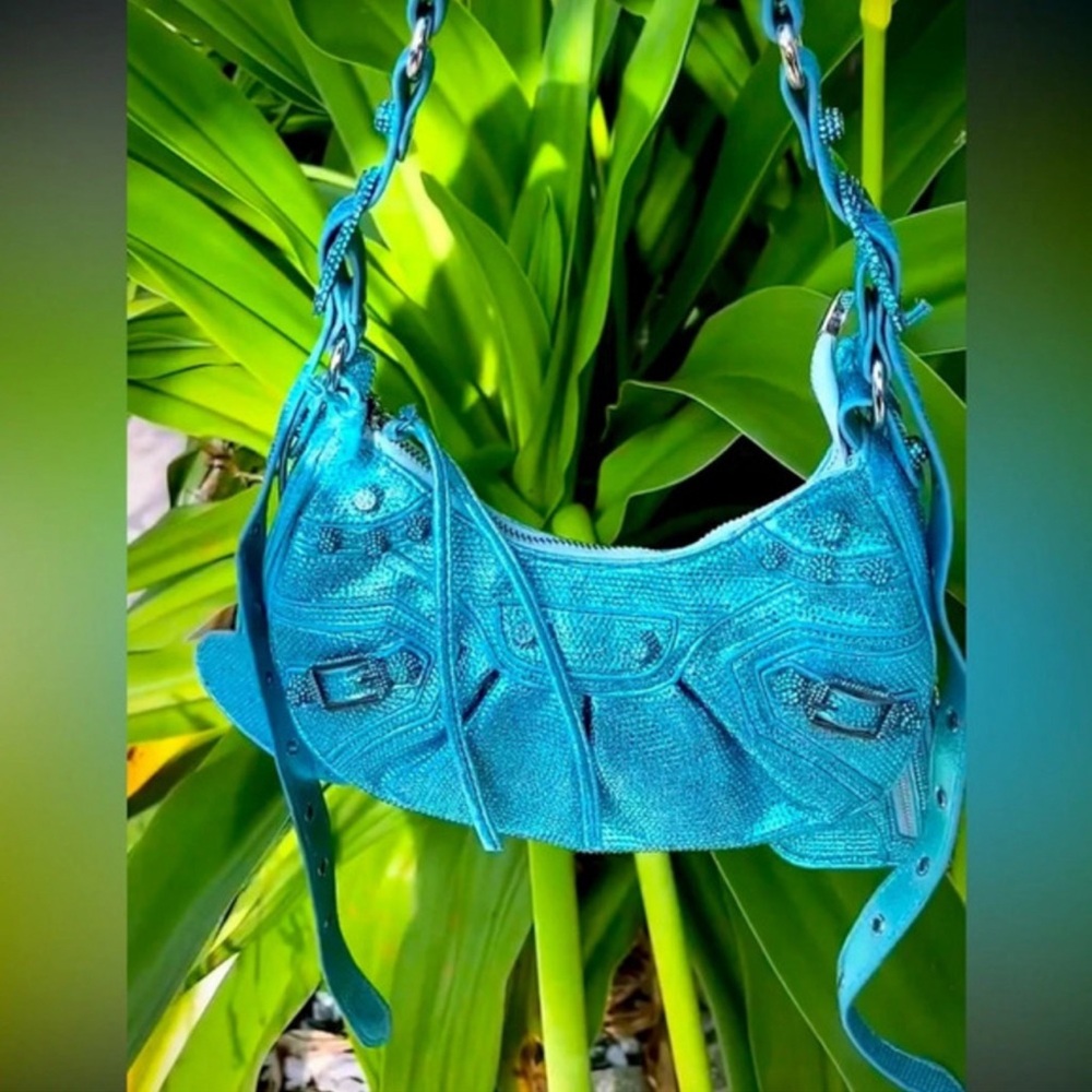 Sparkly blue crossbody bag/handbag/purse
